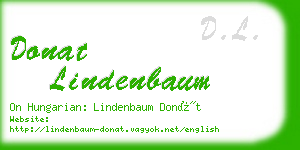 donat lindenbaum business card